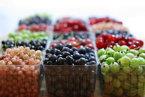 Currants, blueberries and gooseberries
