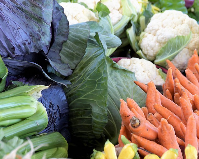 Fresh local vegetables are provided to CSA members 