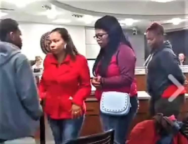 Shawndryka Moore, Jacquetta Sims, and IKeshia Quinn addressed the City Commission last week