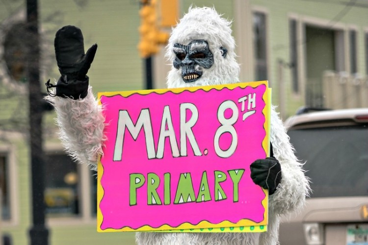 Local Bigfoot reminds Grand Rapidians to vote