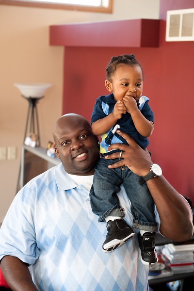 Kevin Clemens and his one-year-old son, Zion.