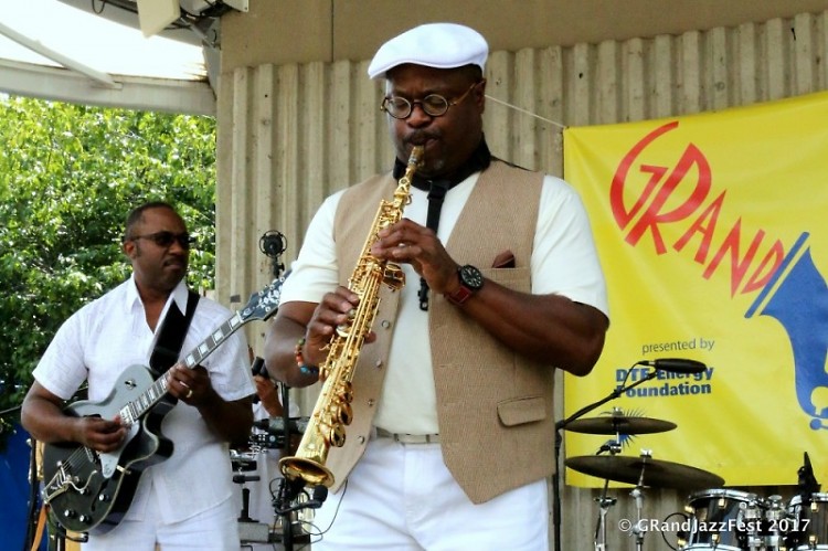 Isaac Norris performing in at the 2017 GRJazzFest