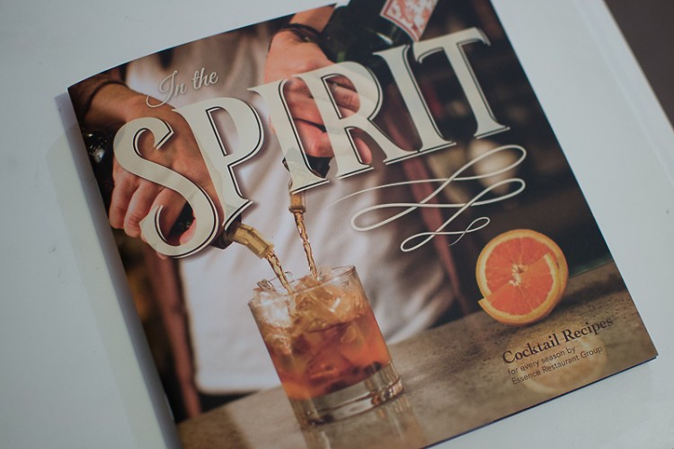 The cocktail recipe booklet for sale.