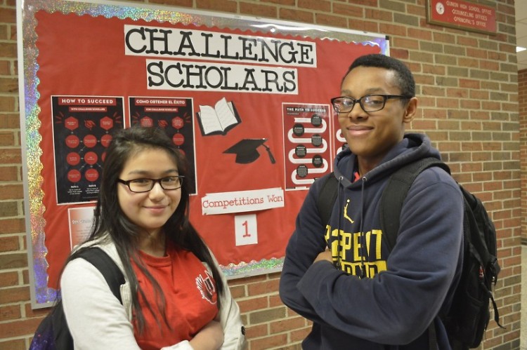 Union High freshmen Leslie Torres and Francisco McKnight are working to earn full-tuition college scholarships