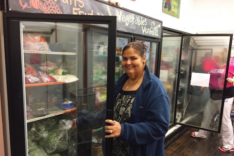 UCOM client Lisette says the pantry helps her prepare healthy meals for her husband and three sons.