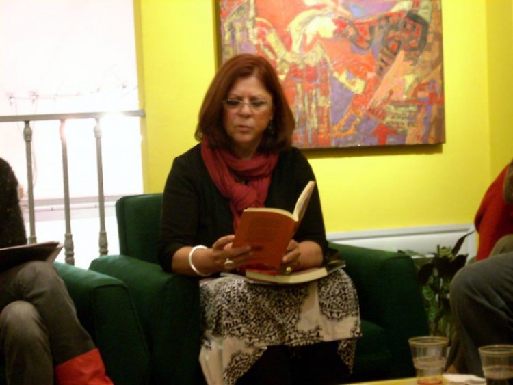 Zulema Moret reads her poetry in Buenos Aires, Argentina.