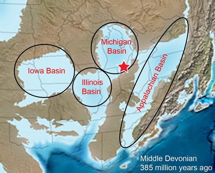 Michigan during the Middle Devonian Period