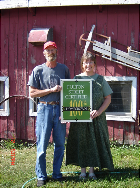S&S Lamb with their "100% Homegrown" sign