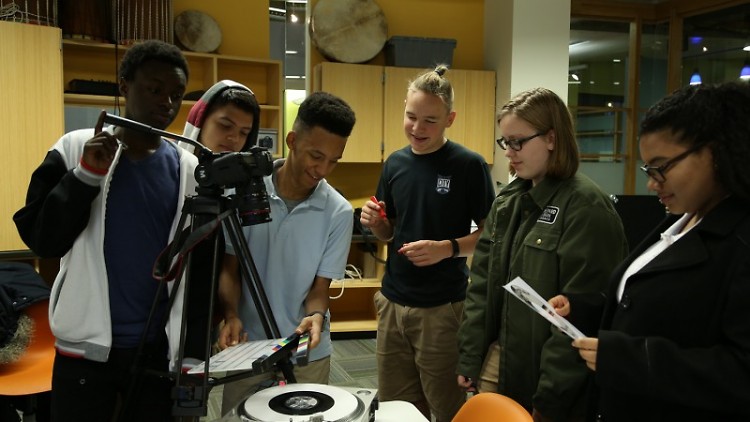 "Rhythm & Race: A History of African American Music in Grand Rapids" student-production team