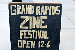 Grand Rapids Zine Festival sign
