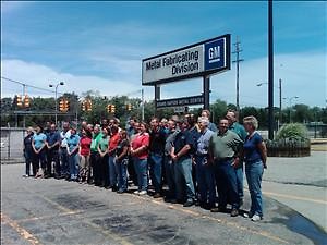 The final 35 workers at the GM metal stamping plant in Wyoming pose for a final picture. (May 2009) 