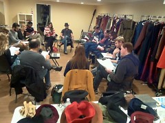 First day of rehearsal with the cast and crew