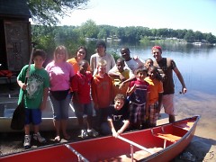 Canoeing class at Camp Tall Turf's 2011 Asthma Camp Session 