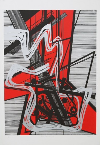 Mavis Pusey (American, 1928-2019). Paris Mai-Juin 68, 1968. Color screen print on paper, 33 x 24.5 inches.