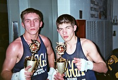 Brothers Burim (L) and Defrim Beqiri both won West Michigan titles in their weight classes