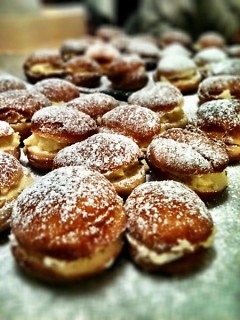 Krapfen, prepared for last year's Fasching Dance, will be available again this year.