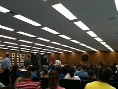 Standing room only at the City Commission meeting.