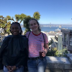 Aliya Hall and Maeve Wilbourn sightseeing in San Francisco.