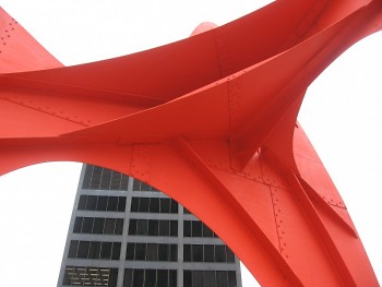 La Grande Vitesse sculpture by Alexander Calder, in front of Grand Rapids City Hall.