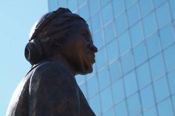 Rosa Parks statue at Rosa Parks Circle in downtown Grand Rapids.