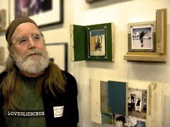 Tom Duimstra, curator of "Camera and Collage" with his artwork
