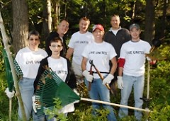 Amway volunteers worked hard at Camp Manitou-Lin.