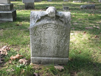 This marker for the late Melvin Buchanan (1843-1896) is among the many old monuments at Oakhill Cemtery. 