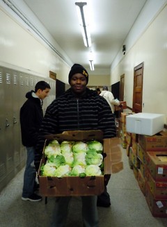 Clarence, a junior, is motivated to help others because of his own experience with food insecurity.