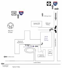 Map to free Dominican Center parking. 