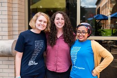 Katie Gordon, Shelby Bruseloff, Amina Mohamed at the Made in Michigan: Interfaith Lab