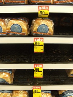 Not the only one: I noticed that many of the really inexpensive items on sale were often gone or nearly gone.