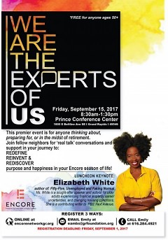 "We Are the Experts of Us" luncheon flyer