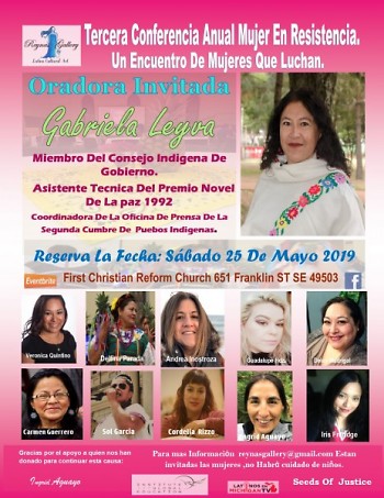 Zoquitecas estarán abriendo la próxima conferencia Mujer En resistencia 2019 Mayo 25,2019 reserva la fecha,
