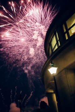 Fireworks above the Grand Rapids Public Museum