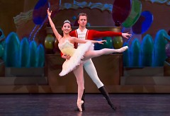 Yuka Oba and Nicholas Schultz dance in Grand Rapids Ballet's "The Nutcracker"