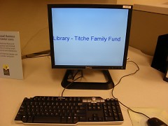 Funding for the SBRC comes from GRPL Foundation-Titche Family Fund.  Two computers are dedicated to business  data bases. 