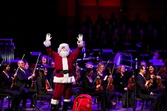 Santa Claus stops by the Grand Rapids Symphony's Wolverine Worldwide Holiday Pops