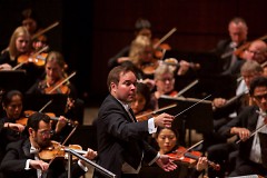 Music Director Marcelo Lehninger leads the Grand Rapids Symphony on Friday, Oct. 5, 2018.