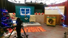 The GRTV studio ready for Santa's arrival in 2016.