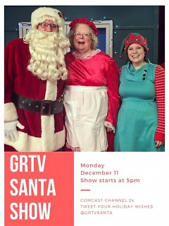 The GRTV Santa Show will air live on December 11 from 5-6 PM.