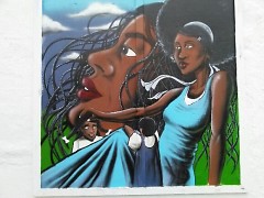 The new mural at House of Style created by WMCAT