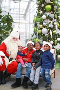 Children visit Santa Claus at the Downtown Market