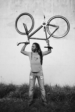 The author of this article, Martel Posey, having fun with his bike