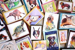 a variety of pet magnets that Amy will have at The Market