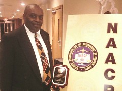 Michael Scruggs receiving a service award from the NAACP in 2014.  He is running for Kent County Sheriff in the 2016 election.