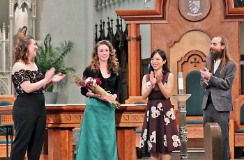 The $10,000 Keller Award for a rising young singer was presented on Thursday, March 21, at the 2019 Grand Rapids Bach Festival.