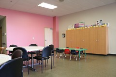 The Rose Room's dining area at the new Bethlehem Intergenerational Center