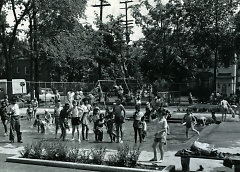 When the splash pool was open, many came to enjoy it