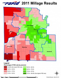 2011 Millage Results from the May 3 vote