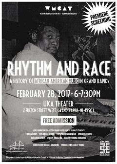 "Rhythm & Race: A History of African American Music in Grand Rapids" event poster